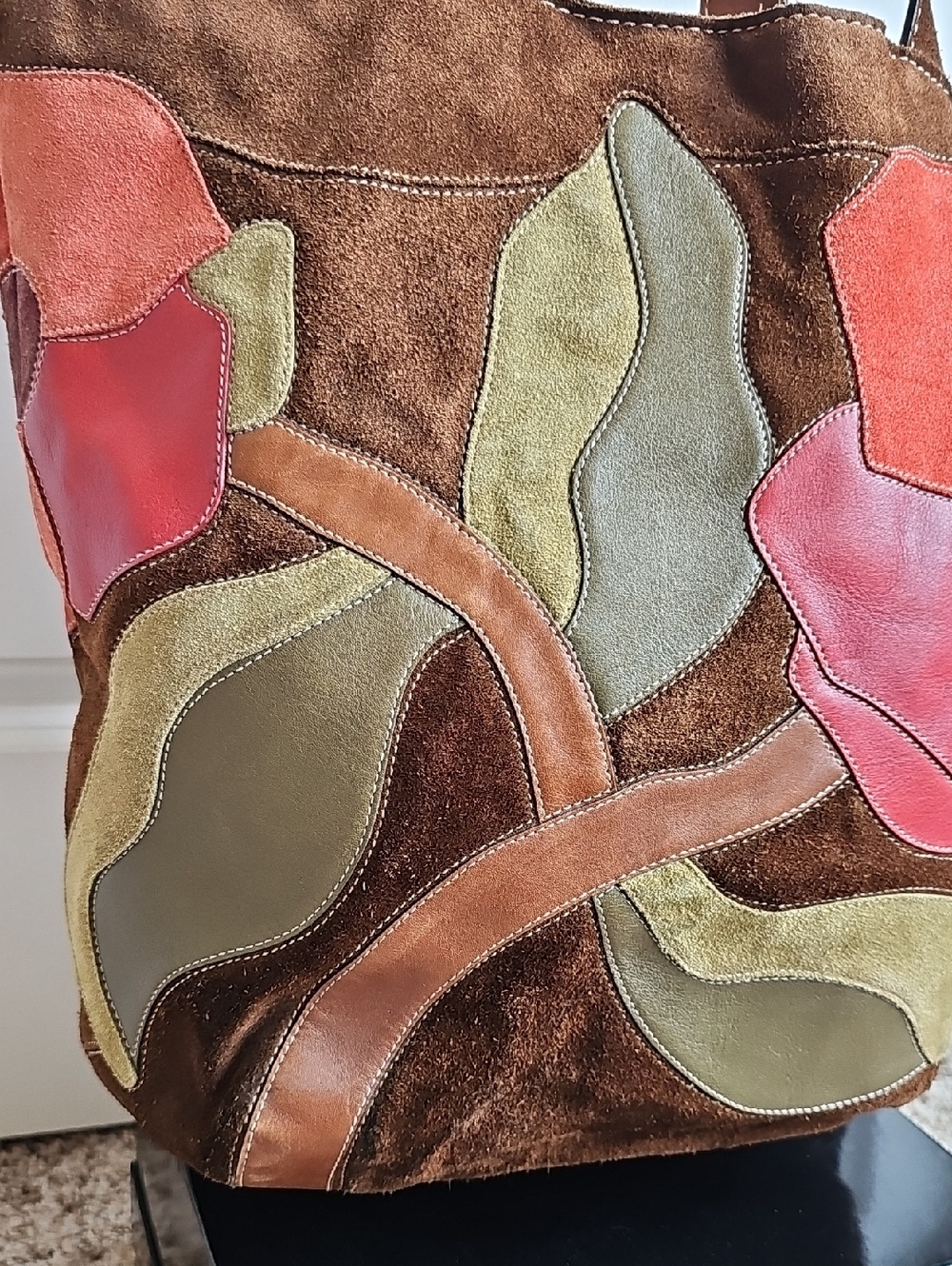 RARE Vintage 2006 Coach Limited Edition "Poppy for Peace" Suede Tote 9259 - EUC - Picture 6 of 15